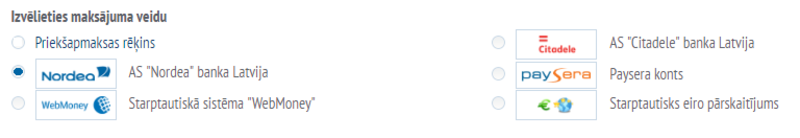 Kā apmaksāt pasūtījumu caur internetbanku: